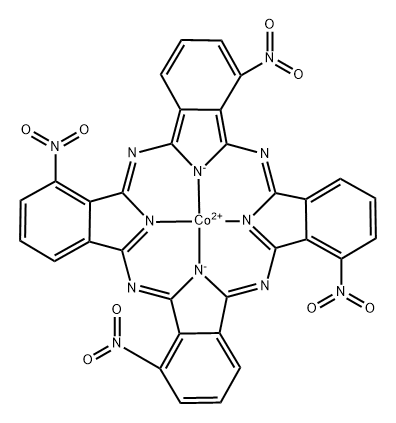 Cobalt, [1,8,15,22-tetranitro-29H,31H-phthalocyaninato(2-)-κN29,κN30,κN31,κN32]-, (SP-4-1)- 结构式