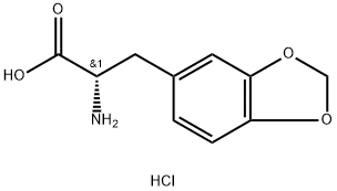 (S)-2-氨基-3-(苯并[D][1,3]二氧戊-5-基)丙酸盐酸盐 结构式