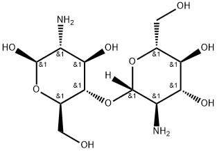 2-氨基-4-O-(2-氨基-2-脱氧-Β-D-吡喃葡萄糖基)-2-脱氧-Β-D-吡喃葡萄糖 结构式