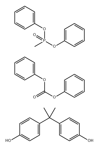 Carbonicacid,diphenylester,polymerwithdiphenylP-methylphosphonateand4,4'-(1-methylethylidene)bis[phenol] 结构式