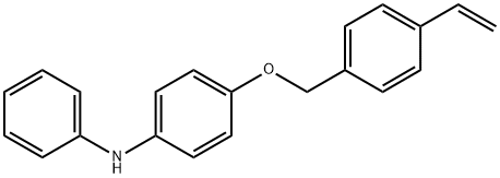4-[(4-乙烯基苯基)甲氧基]-N-苯基苯胺 结构式