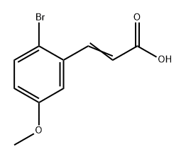 (E) -3-(2-溴-5-甲氧基苯基)丙烯酸 结构式