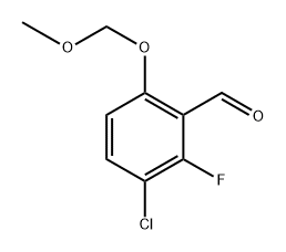 3-Chloro-2-fluoro-6-(methoxymethoxy)benzaldehyde 结构式