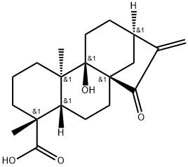 等效-9-羟基-15-氧代-16-贝壳杉烯-19-酸 结构式