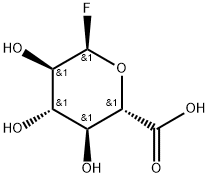 1-脱氧-1-氟-ALPHA-D-吡喃葡萄糖醛酸 结构式