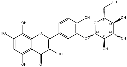 棉皮素 -3'-O-Β-葡萄糖苷 结构式