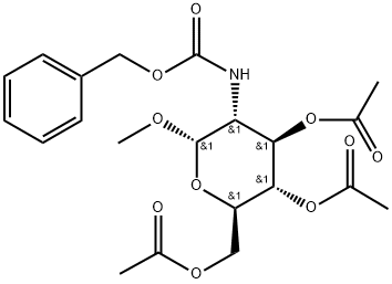 .alpha.-D-Glucopyranoside, methyl 2-deoxy-2-(phenylmethoxy)carbonylamino-, 3,4,6-triacetate 结构式