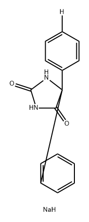 2,4-Imidazolidinedione, 5-phenyl-5-(phenyl-4-d)-, monosodium salt (9CI) 结构式