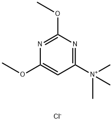 4-Pyrimidinaminium, 2,6-dimethoxy-N,N,N-trimethyl-, chloride (1:1) 结构式