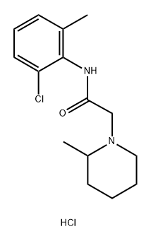 1-Piperidineacetamide, N-(2-chloro-6-methylphenyl)-2-methyl-, hydrochloride (1:1) 结构式