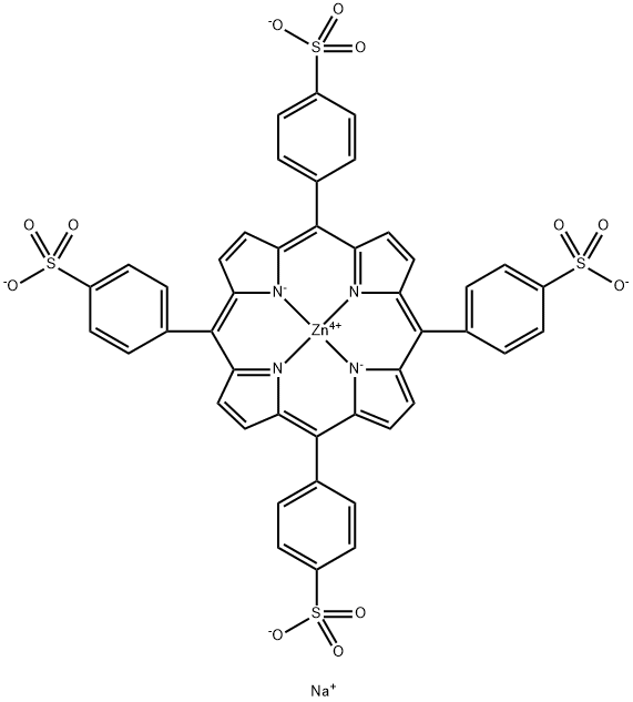 MESO-四(4-苯磺酸)卟吩四钠锌 结构式