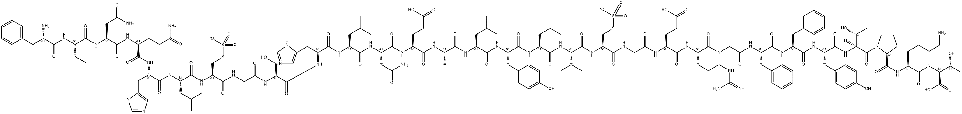 insulin, Asn(B12)- 结构式