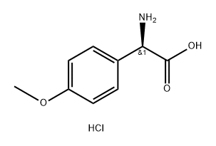 R-4-甲氧基苯甘氨酸盐酸盐 结构式