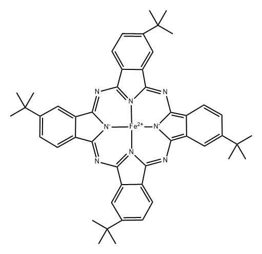 Iron, [2,9,16,23-tetrakis(1,1-dimethylethyl)-29H,31H-phthalocyaninato(2-)-κN29,κN30,κN31,κN32]-, (SP-4-1)- 结构式