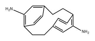 Tricyclo[8.2.2.24,7]hexadeca-4,6,10,12,13,15-hexaene-5,11-diamine, stereoisomer (9CI) 结构式