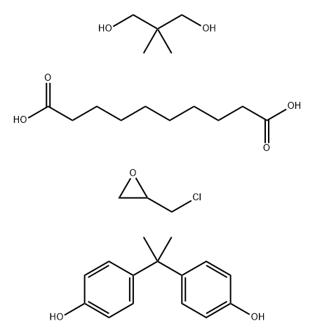 Decanedioic acid, polymer with (chloromethyl)oxirane, 2,2-dimethyl-1,3-propanediol and 4,4-(1-methylethylidene)bisphenol 结构式