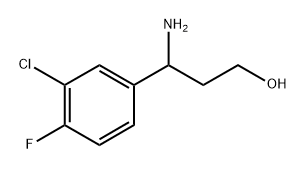 3-氨基-3-(3-氯-4-氟苯基)丙醇 结构式