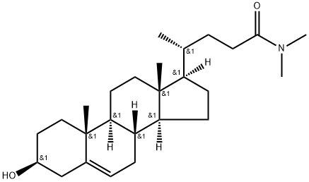 (3尾)-3-HYDROXY-N,N-DIMETHYLCHOL-5-EN-24-AMIDE 结构式