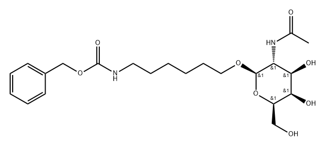 Carbamic acid, [6-[[2-(acetylamino)-2-deoxy-β-D-galactopyranosyl]oxy]hexyl]-, phenylmethyl ester (9CI) 结构式
