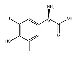 左甲状腺素钠原料异构体 结构式