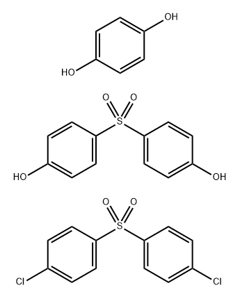 1,4-苯二酚与1,1'-二[4-氯苯]砜及4,4'-二苯酚砜的聚合物 结构式