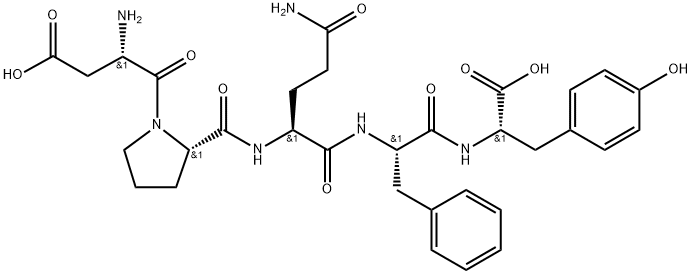 H-ASP-PRO-GLN-PHE-TYR-OH 结构式