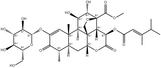 抗痢鸦胆子苷A 结构式