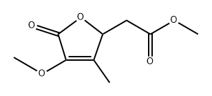 2-Furanaceticacid,2,5-dihydro-4-methoxy-3-methyl-5-oxo-,methylester,rel-(-)-(9CI) 结构式