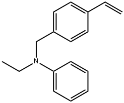 N-乙基-N-苯基-4-乙烯基苯甲胺 结构式