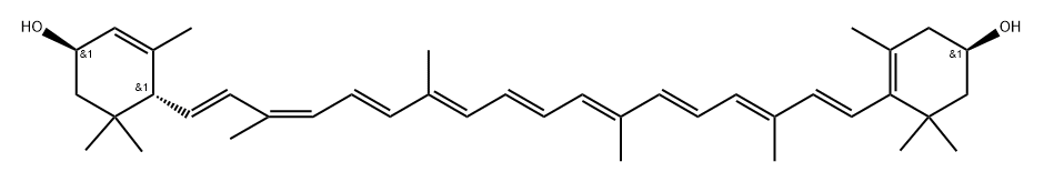 (3R,3'R,6'R,9'-cis)-b,e-Carotene-3,3'-diol 结构式