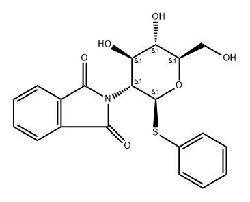 苯基 2-脱氧-2-(1,3-二氢-1,3-二氧代-2H-异吲哚-2-基)-1-硫代-BETA-D-吡喃葡萄糖苷 结构式