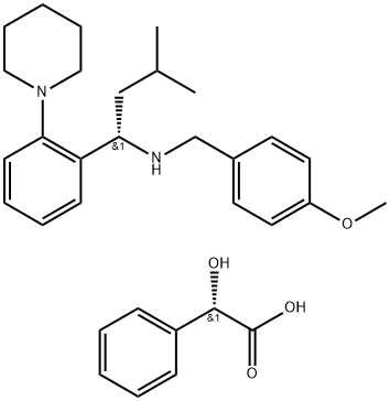 (S)-1-(2-piperidino-phenyl)-3-methyl-1-butyl-N-4-methoxybenzyl-ammonium L-mandelate