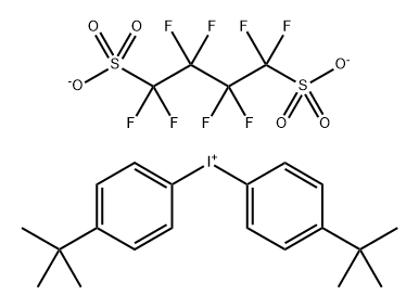 Iodonium, bis[4-(1,1-dimethylethyl)phenyl]-, 1,1,2,2,3,3,4,4-octafluoro-1,4-butanedisulfonate (2:1) 结构式
