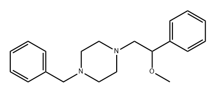 1-benzyl-4-(2-methoxy-2-phenylethyl)piperazine 结构式