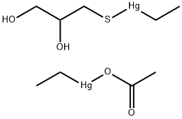 Mercury, (acetato-O)ethyl-, mixt. with ethyl(3-mercapto-1,2-propanediolato-S)mercury 结构式