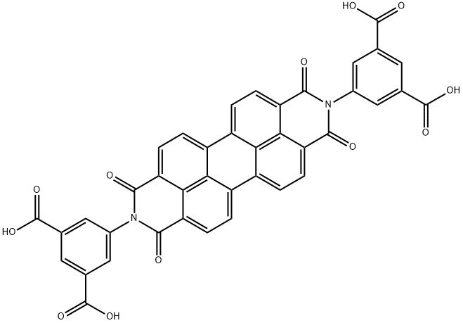 1,3-Benzenedicarboxylic acid, 5,5'-[(1,3,8,10-tetrahydro-1,3,8,10-tetraoxoanthra[2,1,9-def:6,5,10-d'e'f']diisoquinoline-2,9-diyl)diimino]bis- 结构式