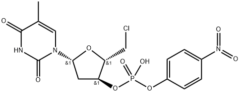 5'-deoxy-5'-chlorothymidine 3'-(4-nitrophenyl)phosphate 结构式