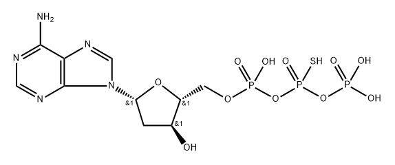 2'-deoxyadenosine 5'-O-(2-thiotriphosphate) 结构式