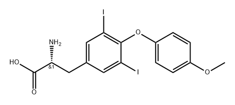 3,5-二碘-L-酪氨酸乙酯盐酸盐 结构式