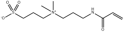 N,N-二甲基-N-丙烯酰胺基丙基-N-丙烷磺酸内盐 结构式