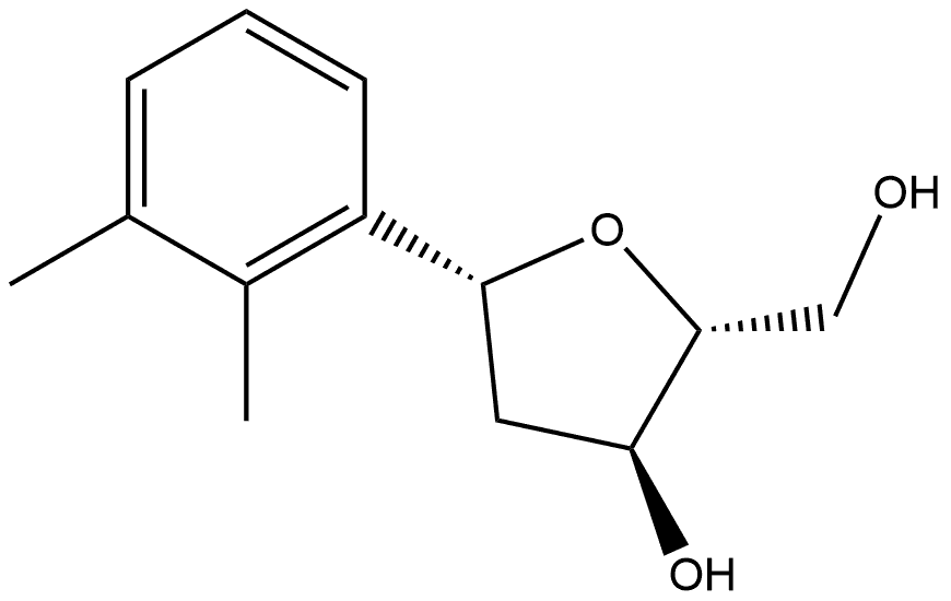 D-?erythro-?Pentitol, 1,?4-?anhydro-?2-?deoxy-?1-?C-?(2,?3-?dimethylphenyl)?-?, (1R)?- 结构式