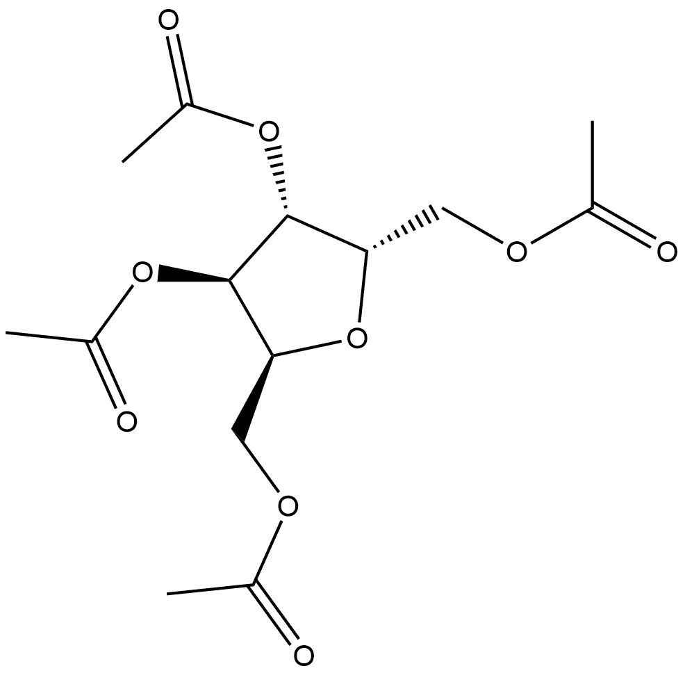 L-Iditol, 2,5-anhydro-, tetraacetate (9CI) 结构式