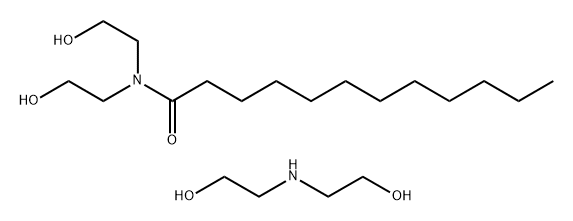 Dodecanamide, N,N-bis(2-hydroxyethyl)-, mixt. with 2,2'-iminobis[ethanol] (9CI) 结构式