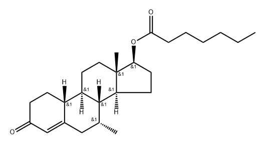 Estr-4-en-3-one, 7-methyl-17-[(1-oxoheptyl)oxy]-, (7α,17β)- (9CI) 结构式