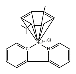 (RAC)-氯(Η6-对枯烯)(2-苯基吡啶-ΚC,N)钌(II) 结构式