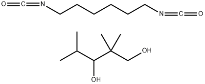 2,2,4-三甲基-1,3-戊二醇与1,6-二异氰酸酯基己烷的聚合物 结构式