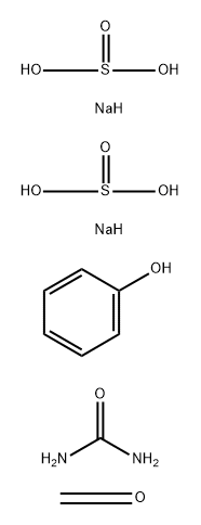 硫酸二钠盐与甲醛、苯酚、亚硫酸氢钠和尿素的聚合物 结构式