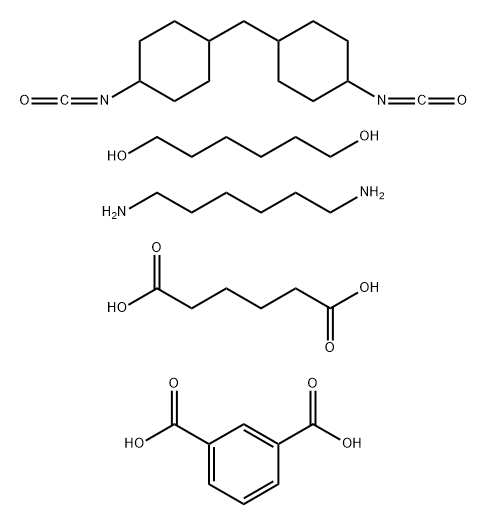 1,3-邻苯二甲酸和1,6-己二胺,己二酸,1,6-己二醇及1,1'-亚甲基双[4-异氰酸基环己烷]的聚合物 结构式