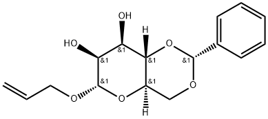 烯丙基 4,6-二-O-亚苄基-Α-D-吡喃甘露糖苷 结构式