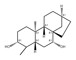 17-Norkaurane-3,7-diol, (3α,7α)- (9CI) 结构式